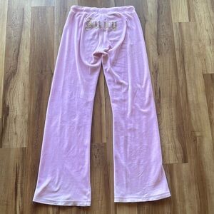 Juicy Couture velour track pants baby pink size large